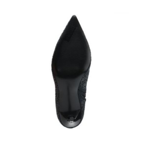 GUESS Womens Black Embellished Comfort Fazzie Pointed Toe Stiletto Booties 7.5 M - Picture 4 of 4